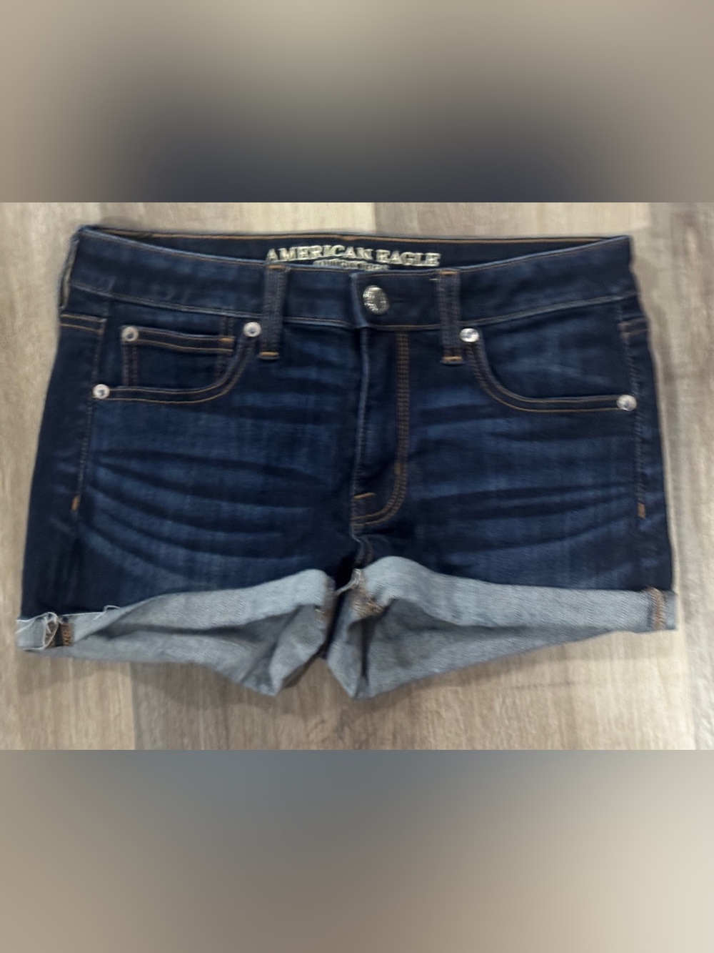 American Eagle Outfitters Indigo Blue Denim Jeans with Contrast Stitching